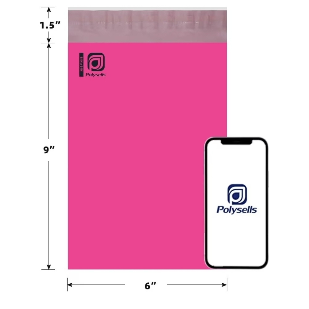 Pink Poly Mailer Shipping Bags - 6 x 9 Inches